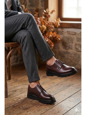 Mehmet Mete K1004 Rahat Hafif Eva Kalın Taban Hakiki Deri Erkek Ayakkabı