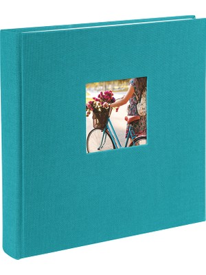 Goldbuch Yapıştırmalı Fotoğraf Albümü – Bella Vista | Keten Kapak | 25X25 cm - Turkuaz
