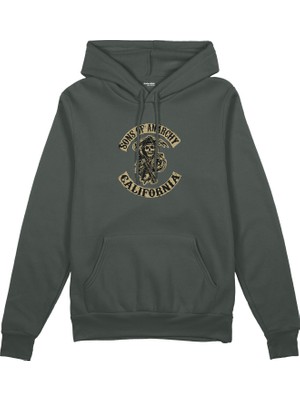 The Lucid Lab Sons Of Anarchy Oversize Hoodie - Antrasit