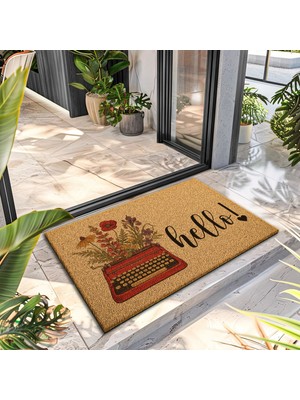 Decovetro Paspas Daktilo Desenli Kapı Önü Paspası 40 x 60 cm