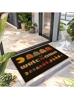 Decovetro Paspas Pac-Man Desenli Kapı Önü Paspası 40 x 60 cm