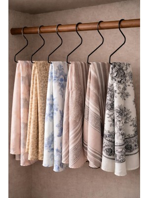 Karteya Siyah Metal 6lı Şal Askısı Düzenleyici