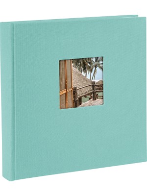 Goldbuch Yapıştırmalı Fotoğraf Albümü – Bella Vista | Keten Kapak | 25X25 cm - Su Yeşili