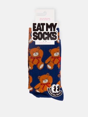 Eat My Socks Teddy Bear Yetişkin Çorap