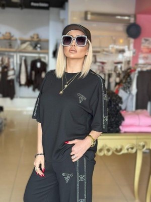 Mint 7482 G Taşlı Takım Siyah