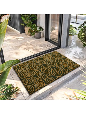 Decovetro Paspas Soyut Sarmal Desenli Kapı Önü Paspası 40 x 60 cm