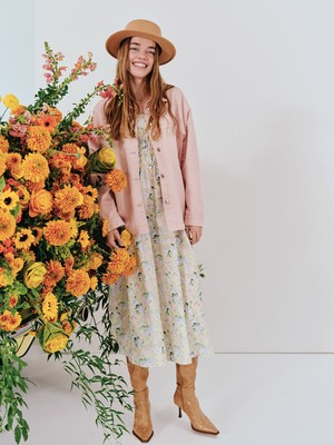 Lc Waikiki Yeni Sezon Kare Yaka Çiçekli Elbise