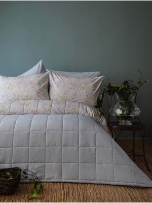 Apricitas Home Candy Mavi Çift Kişilik Yatak Örtülü Set