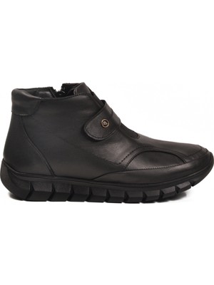 Ayakmod Siyah Hakiki Deri Kadın Bot 3609 Z