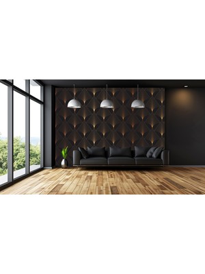 Kesintisiz Altın ve Siyah 3D Poster Duvar Kağıdı