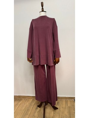 Puane Kadın Yırtmaç Detaylı Tunik Pantolon Takımı