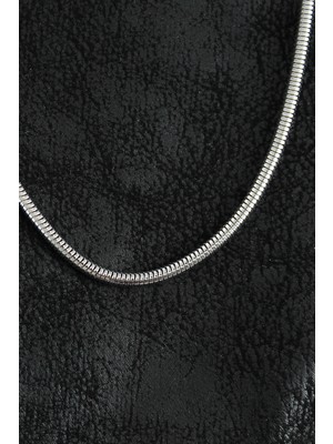 Vice Avm 316L Çelik Oval İtalyan Zincir Model Gümüş Renk Erkek Kolye - TJ-ERK1396 TG-V 9733