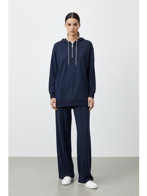 Puane Kadın Rahat Kesim Kapüşonlu Sweatshirt ve Pantolon TAKIMI-14411