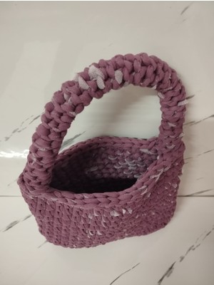 Vela Bohem Gül Kurusu Penye Ip El Örgüsü Spor El ve Kol Çantası