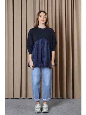 Puane Kadın Cep Kapağı Detaylı Oversize Tunik - 20714