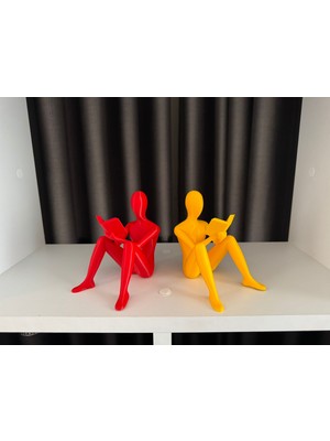 Todekora Sarı Kırmızı Taraftar Hediyesi Kitap Tutucu 2'li Set Sarı Kırmızı Taraftar Dekor