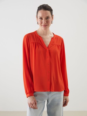 Lc Waikiki Yeni Sezon Kaçık Yaka Oversize Kadın Bluz