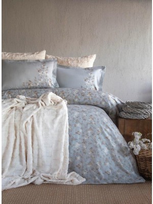 Apricitas Home Brıella Ekru Çift Kişilik Yatak Örtülü Set
