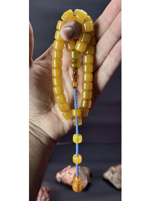 Kehribarkolik Osmanlı Sıkma Tesbihtan Tıraş 10*12MM. 46,7gr Bayram Bulut