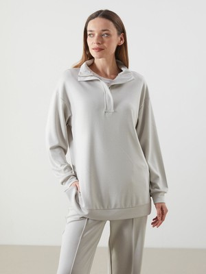 Lc Waikiki Yeni Sezon Dik Yaka Kadın Sweatshirt Tunik