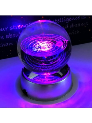 PremiumPort Parlak Ay Işığı Cam Küre, Dekoratif ve Şık Aksesuar