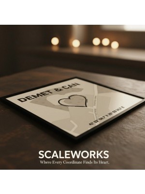 Scaleworks Kişiye Özel "harita" Tasarımlı Işıklı Gece Lambası - Sevgililer Günü Hediyesi