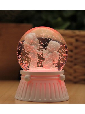 PremiumPort Aydınlık ve Romantik Sevgililer Günü Hediye, Büyüleyici Kar Küresi