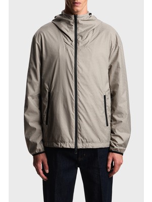 Emporio Armani Regular Fit Logolu Kapüşon Yaka Mont Erkek Mont EM004952 AF15384 U8049