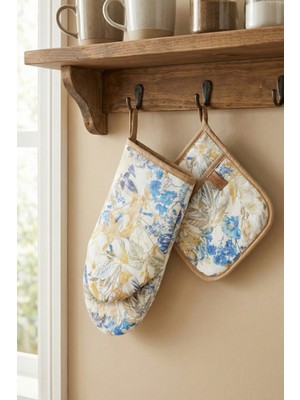 Hamur Isıya Dayanıklı 2’li Mutfak Fırın Eldiveni Kare Tencere Tava Tutacak Seti Tulip