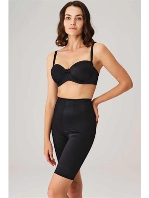 Amora Secret Özel Tasarım  Toparlayıcı Bel ve Bacak Inceltici Dikişli Uzun Paçalı Orta Bel Sıkı Şort Korse