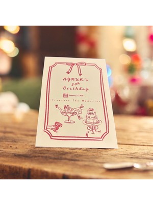 Boketto Opus Doğum Günü Parti Kartı | Bekarlığa Veda ve Kına Için Etkinlik Davet (5 Adet)