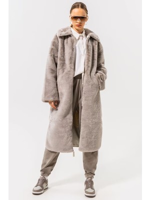 Nike Sportswear Terma Fit Women's Loose High Parka Kadın Bol Kesim Suni Kürk Spor Parka Gri