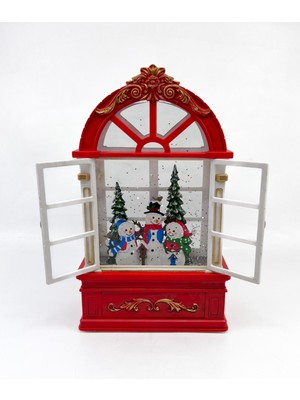 PremiumPort Işıklı ve Müzikli Kardan Adam Ailesi Kar Küresi, Şık ve Eğlenceli Dekor