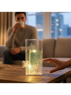 PremiumPort Kişiye Özel Sevgililer Günü LED Kar Küresi, Romantik Hediye