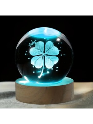 PremiumPort Renk Değiştiren Şeffaf Cam Küre, Şık ve Modern Dekoratif Obje