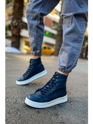 Zapatos CH055 Between Erkek Spor Günlük Bağcıklı Cilt Bot Cbt - Lacivert