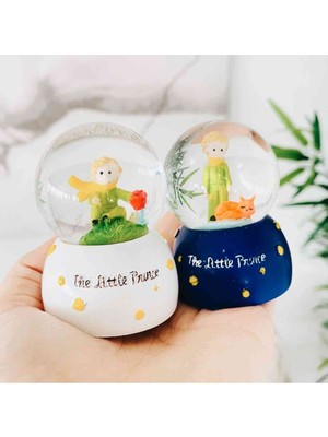 PremiumPort Işıklı Küçük Boy Prens Kar Küresi, 6.5 Cm, Dekoratif ve Şık Tasarım