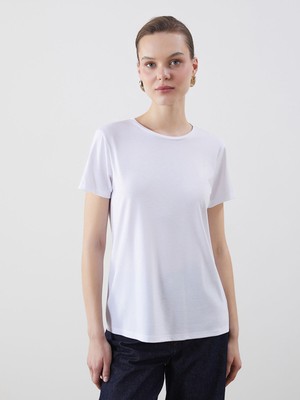 Lc Waikiki Yeni Sezon Bisiklet Yaka Kadın Tişört