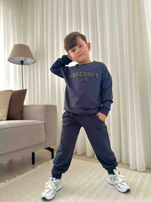 Ela Karakter Minecraft Erkek Çocuk Eşofman Takımı