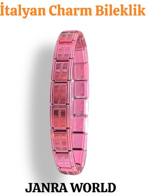 Janra World Italyan Charm Bileklik – Paslanmaz Çelik, Her Bileğe Uygun Her Yaşa Uygun Unisex Model Hediyelik