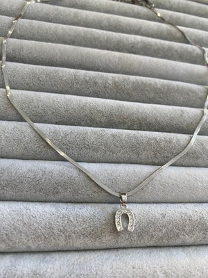 Pink Çelik At Nalı Kolye