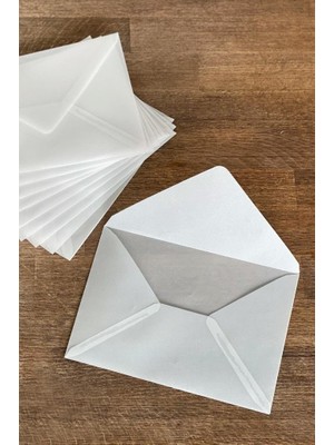 İstisna 13*18 10 Adet Transparan Aydınger Şeffaf Zarf Hediye Düğün Davetiye Mektup Zarfı