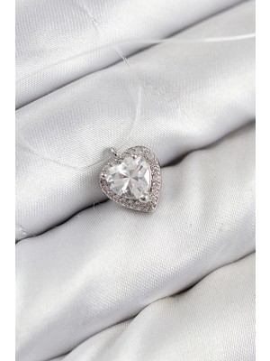 Nacario Bfs Misineli Kalp Model Gümüş Renk Hayalet Kolye