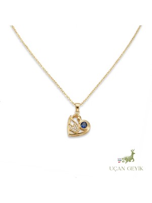 Uçan Geyik Kuğu Tasarım Projeksiyonlu 100 Dilde Seni Seviyorum Kolye - Kadın Takı