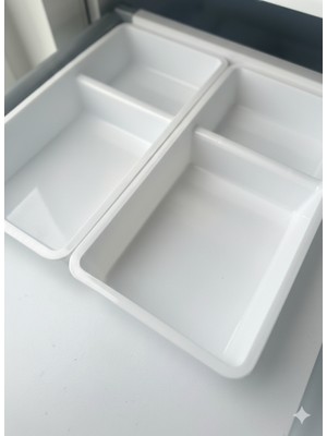 bi düzen 2 Adet Bölmeli Çok Amaçlı Çekmece İçi Düzenleyici Organizer Sepet – Dolap İçi Raf Organizeri