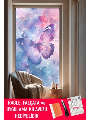 Dege Home Şeffaf, Desen Baskılı, Yapışkanlı Folyo. Duşakabin, Balkon, Mutfak, Banyo, Ofis Camı. Desen NO:13010