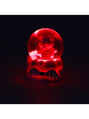 PremiumPort Mavi Hello Kitty Işıklı Kar Küresi, 9 Cm, Sevimli ve Şık Tasarım