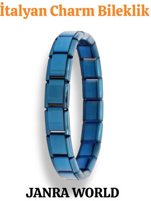Janra World Italyan Charm Bileklik – Paslanmaz Çelik, Her Bileğe Uygun Her Yaşa Uygun Unisex Model Hediyelik