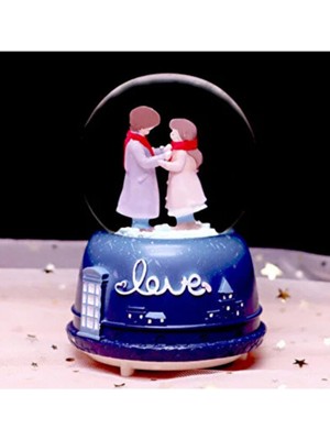PremiumPort Işıklı Müzikli Romantik Kar Küresi, Sevgiliye Özel Hediye