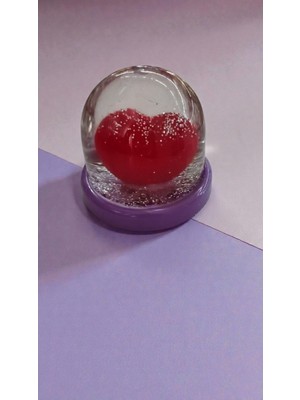 PremiumPort Sevgililer Günü Kalpli Sulu Kar Küresi, Romantik Hediye, Dekorasyon